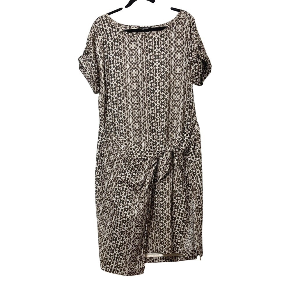 Weekend Max‎ Mara Soft Print Relaxed Fit Belted Dress L